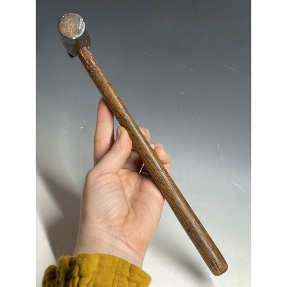 Antique 3.5" HEAD 11" Overall Jeweler Watch Makers Silversmith Hammer Chasing - Picture 10 of 13